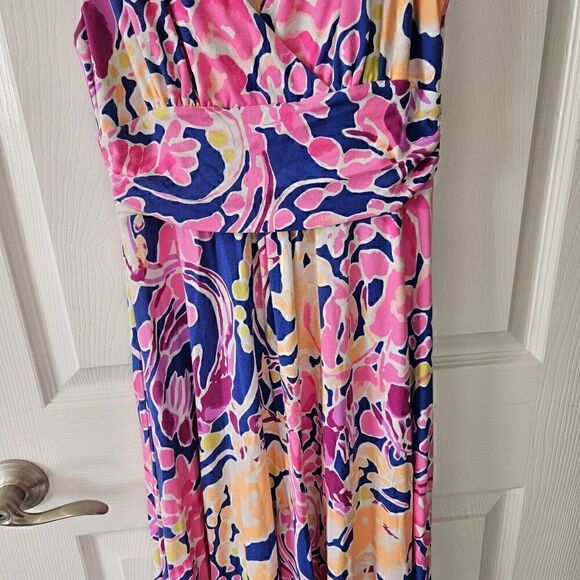 Lilly Pulitzer Sloane Midi Dress Catch and Release Size S - Picture 4 of 10